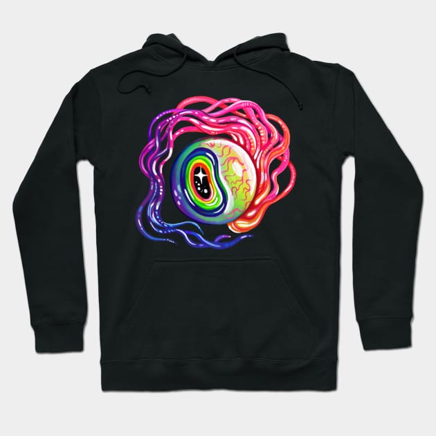 Rainbow Eyeball Hoodie by Bethaliceart